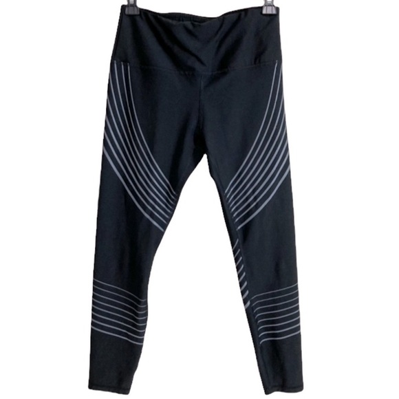 RBX Workout Leggings Size Medium Black Gray - Picture 1 of 8